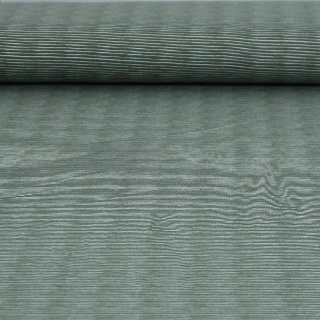 Baumwolljersey feine unregelmäßige Streifen grün weiß